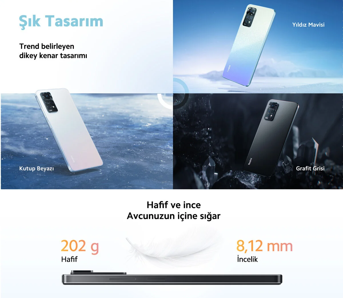 Yenilenmiş Xiaomi Redmi Note 11 Pro Tasarım